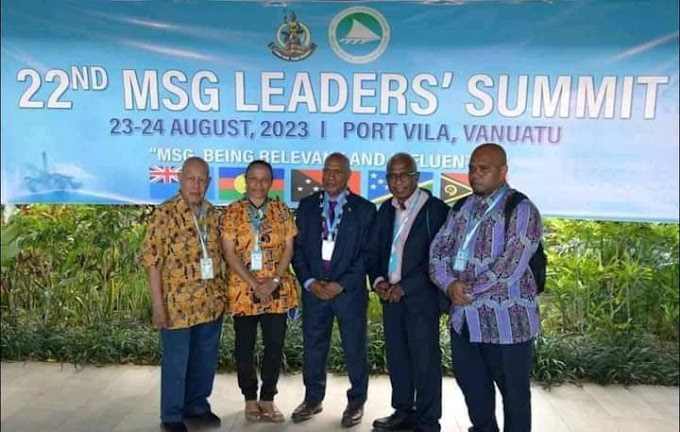 FORUM MSG MENGIKAT LEHER PEMERINTAH INDONESIA MELALUI KTT MSG KE-22  PADA 23-24 AGUSTUS 2023 DI VANUATU