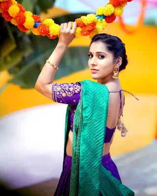 Rashmi gautam in lavender color lehenga cute photoshoot