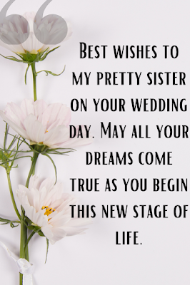 wedding message for sister