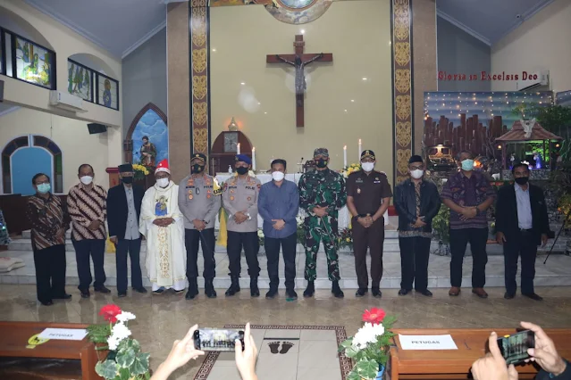 Wujudkan Situasi Aman dan Kondusif, Dandim Pemalang Bersama Forkopinda Gelar Patroli Natal