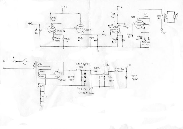 AUDIO DIY: Schematic DIY KT88 Single Ended Vacuum Tube Amplifier