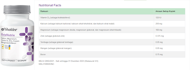 Vitamin D Shaklee Malaysia Kebaikan Harga Khasiat OsteNutrix