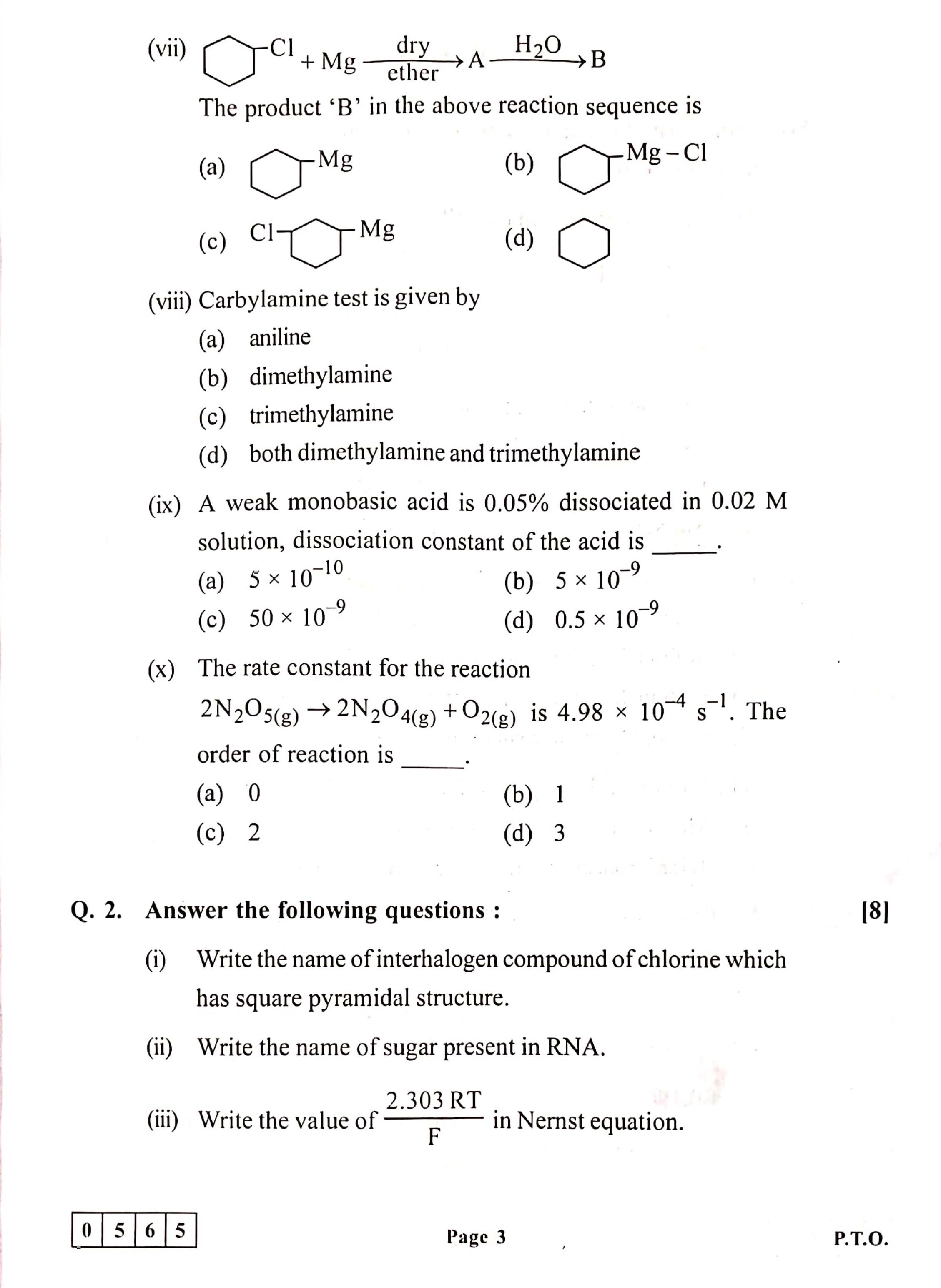 HSC Chemistry Question Paper 2021 pdf with answers