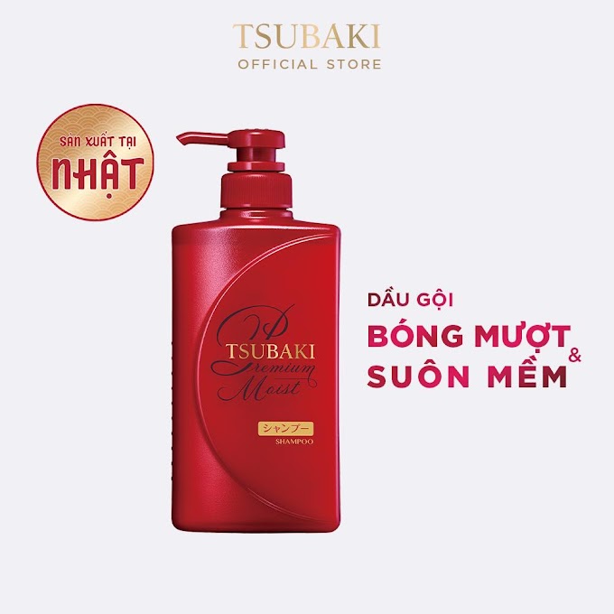 Mall Shop [ tsubaki_officialstore_vn ] Combo gội xả và kem xả Dưỡng tóc bóng mượt Premium Moist Tsubaki (490mlx2 + 180g)