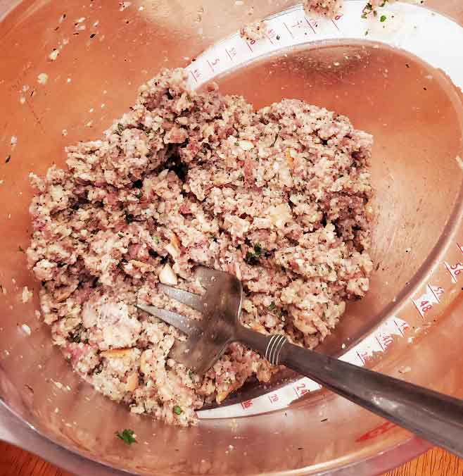 meatloaf mixture in a bowl