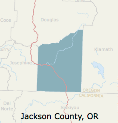 Jackson County Oregon ZIP Code Cmplete