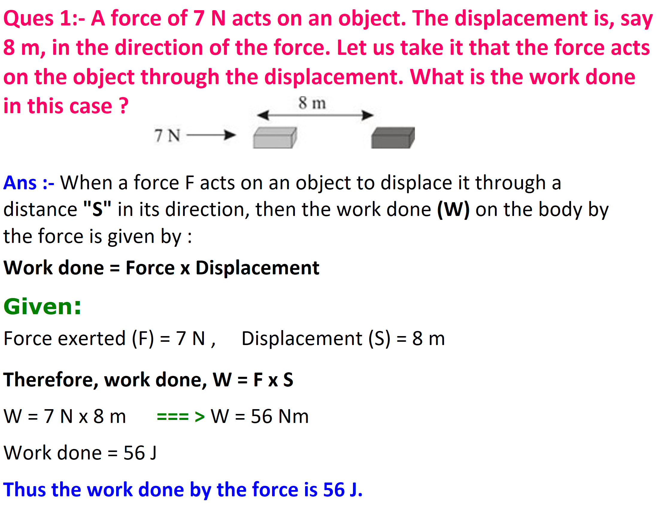 Class 9 Science Ch 10- Work and Energy Intext Solution