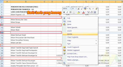 Cara Menghapus Baris dan Kolom Yang Kosong Secara Otomatis dan Cepat di Ms Excel.