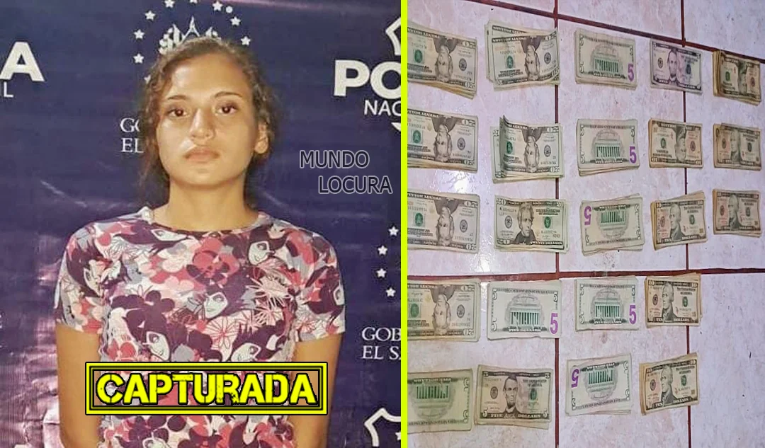 El Salvador: Capturan a alias "La Libélula”, distribuidora de drogas de la MS13, fue detenida con $2,800 dólares en efectivo