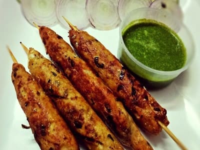 Chicken Seekh Kabab Recipe In Hindi