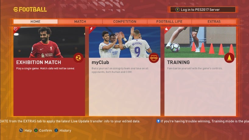 PES 2017 | New Graphic Menu Neon Effect Orange 2022