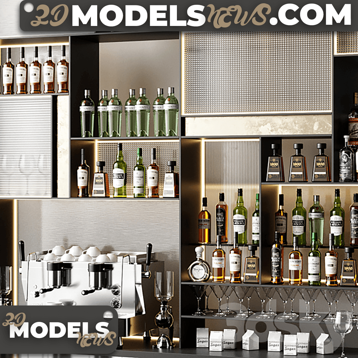 Bar model for coffee and alcohol drinks 4