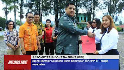 Bupati Samosir Serahkan Surat Keputusan (SK) PPPK Tenaga Kesehatan 