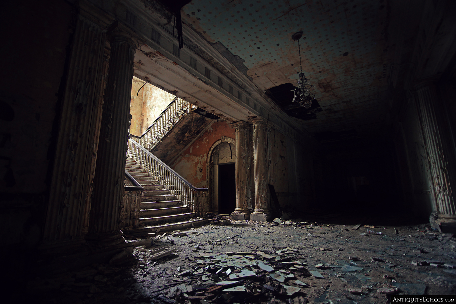 Woodburne Mansion - Shadowed Entry Hall