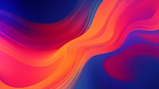 A vibrant digital artwork of a stylized wave crashing against a dark blue background