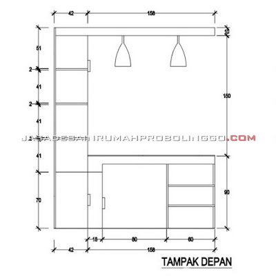 rancangan desain dapur minimalis