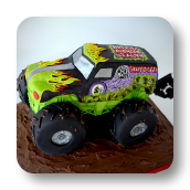 monster truck birthday cake