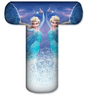 Abecedario con Elsa de Frozen haciendo Magia.