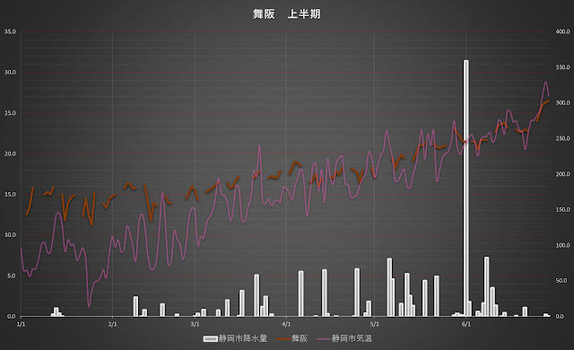 ２０２３年　駿河湾　水温　グラフ