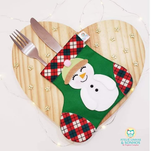 2 moldes de porta talher de natal para decorar sua mesa natalina - Ideias  Criativas