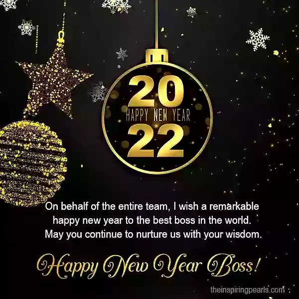 Happy New Year Wishes To Boss In English 2022