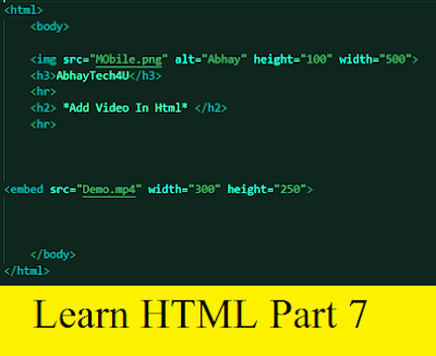 Learn HTML Part 7