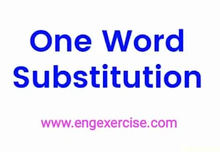One word substitution exercise
