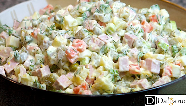 Healthy And Delicious Food Olivier Salad