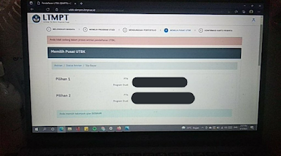 Cara Mengatasi Pendaftaran UTBK LTMPT Error