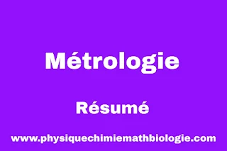 Résumé de Métrologie PDF