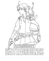 Pubg woman battlegrounds  coloring page coloring page