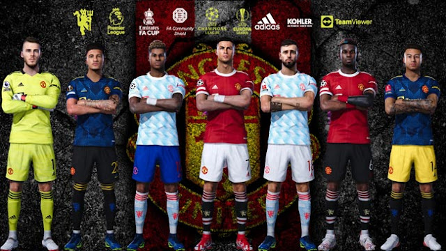 Manchester United 2021-2022 Kitpack For eFootball PES 2021