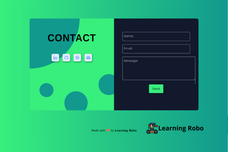 Responsive Contact Form with modern UI using HTML & CSS