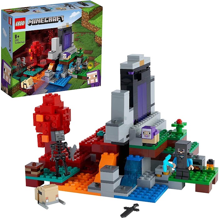 LEGO 21172 Minecraft The Ruined Portal Set with Steve Mini Figure