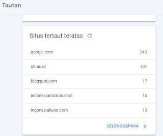 Update backlink di search console