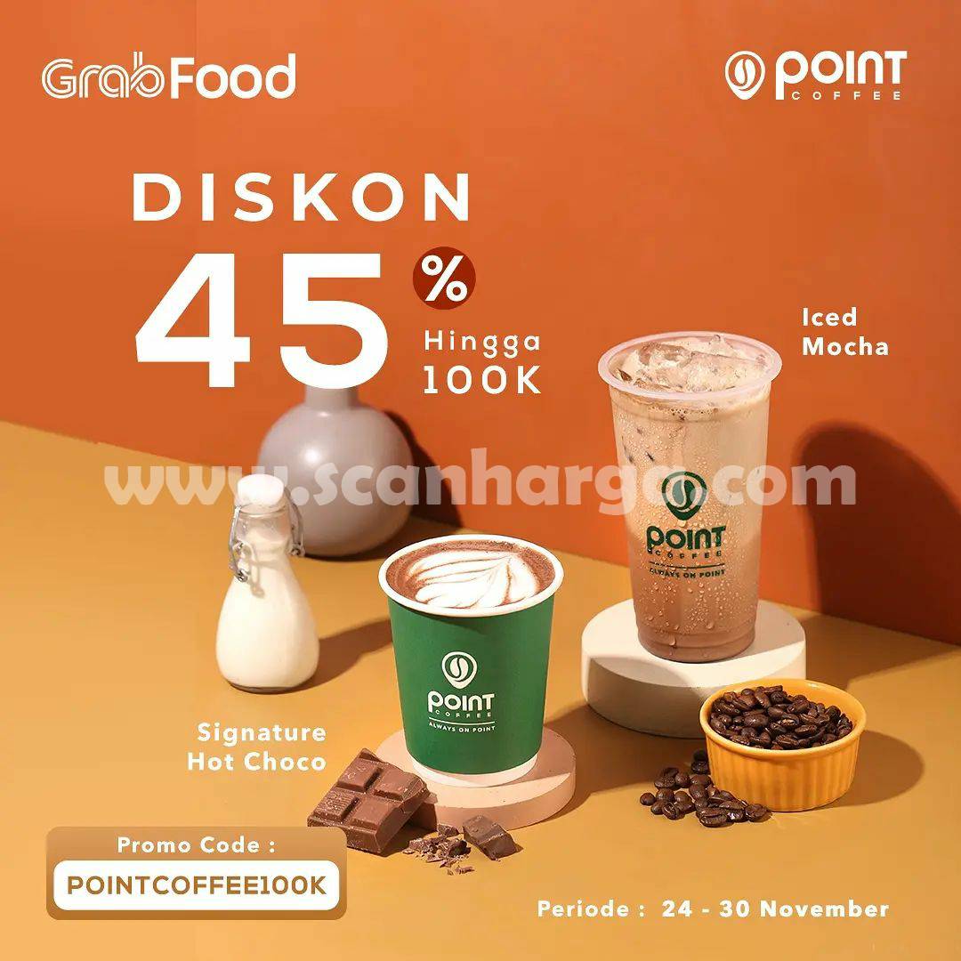 Promo POINT COFFEE GRABFOOD - DISKON hingga 45%