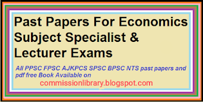 PPSC Lecturer Economics Past Paper Syllabus Pdf Book