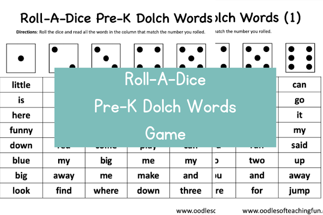 Dolch Word Game for kids