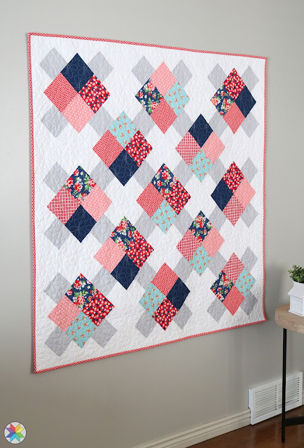 Prime Time baby size quilt - pattern by Andy Knowlton of A Bright Corner