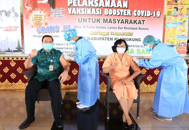  Klungkung Gelar Kick Off Vaksinasi Booster Covid-19