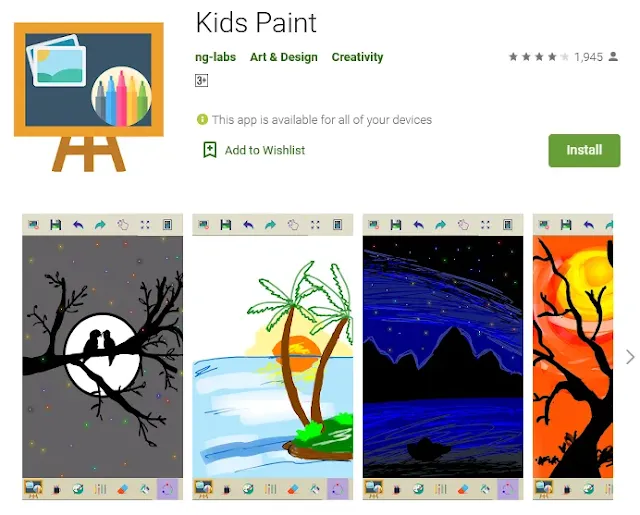 تطبيق الرسام للاطفال Kids Paint
