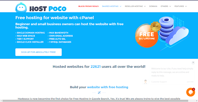 Hostpoco Website Home Page Screenshot