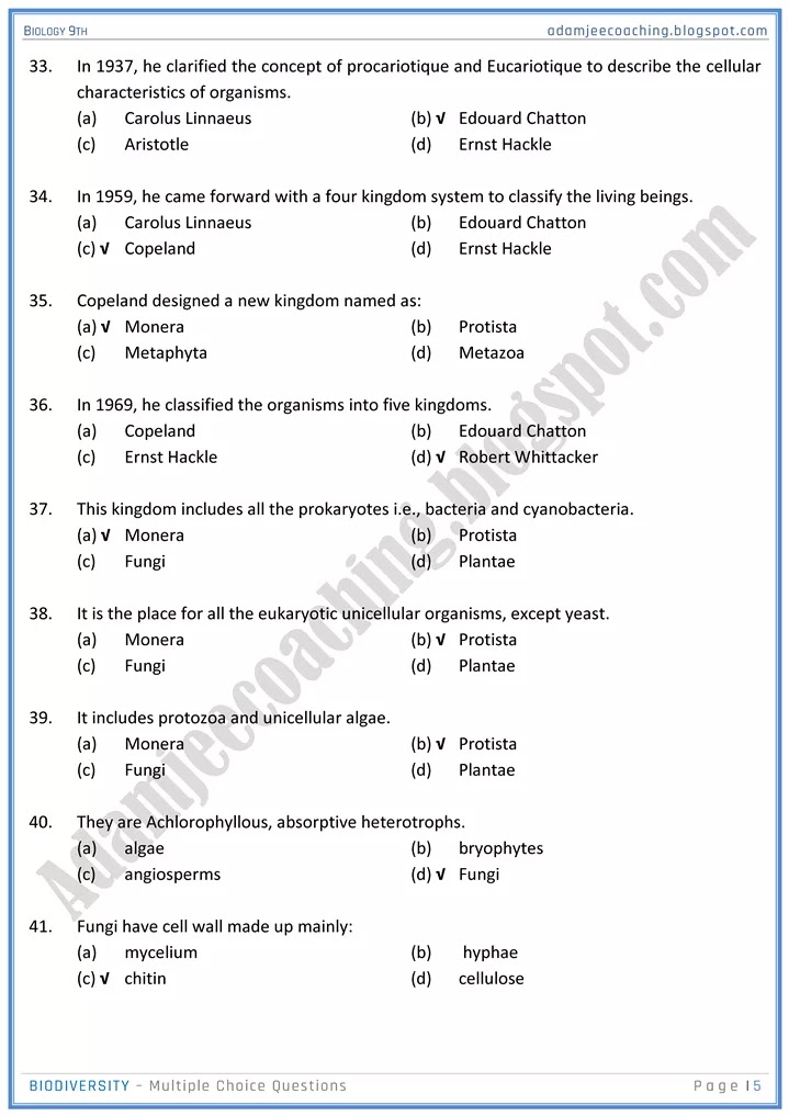 biodiversity-mcqs-biology-9th