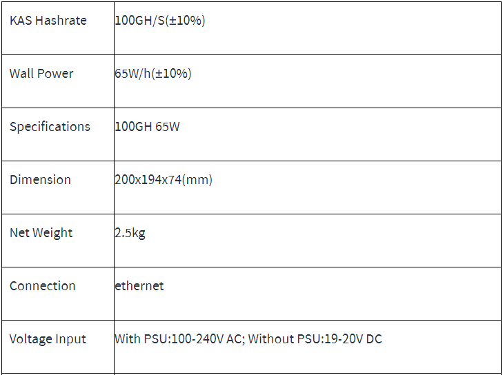 ks0 miner spec