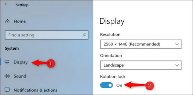 تدوير شاشة القفل في نظام التشغيل Windows 10