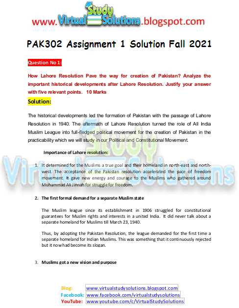 PAK302 Assignment 1 Solution Preview Fall 2021