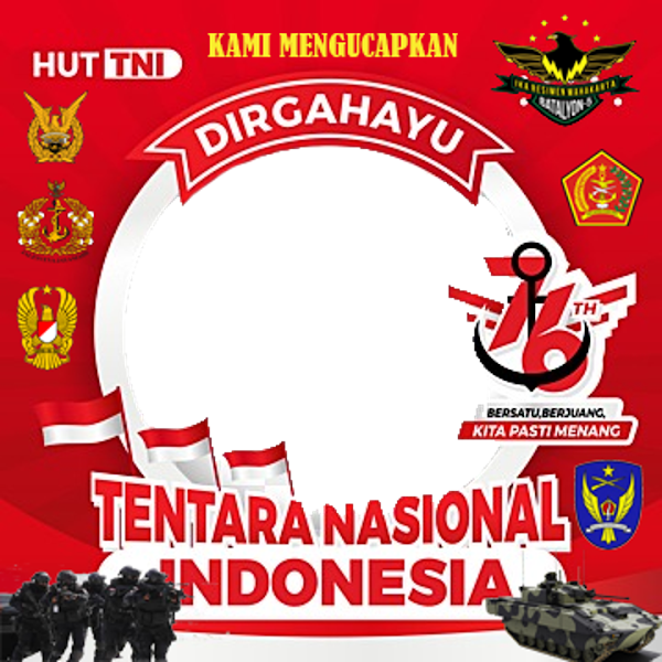 Link Twibbonize Hari Tentara Nasional Indonesia TNI 5 Oktober 2022 id: hut-tni-ke76-yon5