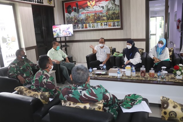 Kasdim 0410/KBL Sambut Kunjungan Tim BPKP Perwakilan Provinsi Lampung