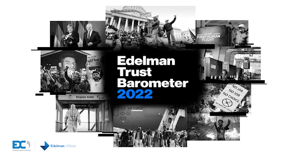 2022 Edelman Trust Barometer vem mostrar que a desconfiança faz agora parte do padrão da sociedade