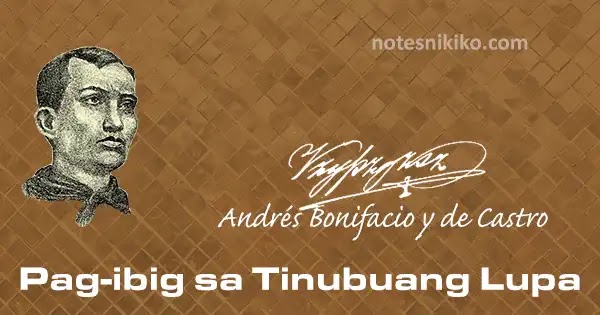 Tula ni Andress Bonifacio Pag-ibig sa Tinubuang Lupa